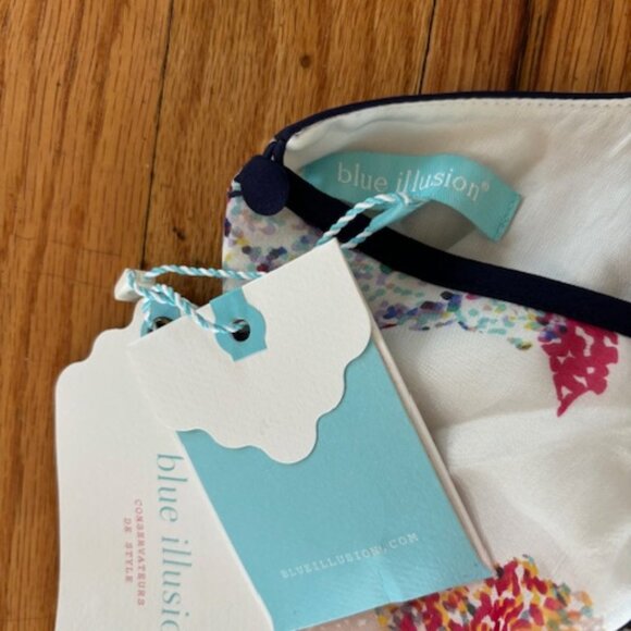 blue illusion nwt midi dress size s - Picture 2 of 4